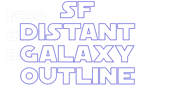 SF Distant Galaxy Outline font free