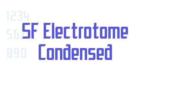 SF Electrotome Condensed font free