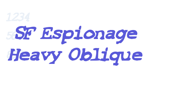 SF Espionage Heavy Oblique font