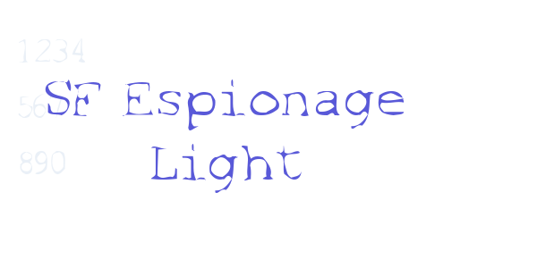 SF Espionage Light font