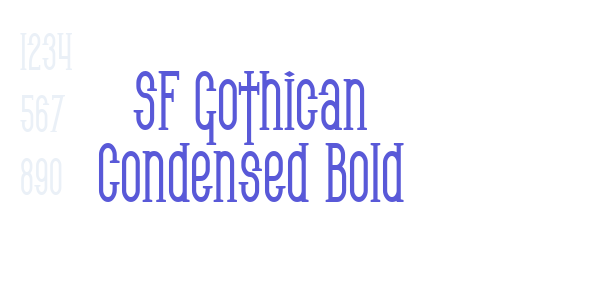 SF Gothican Condensed Bold font free