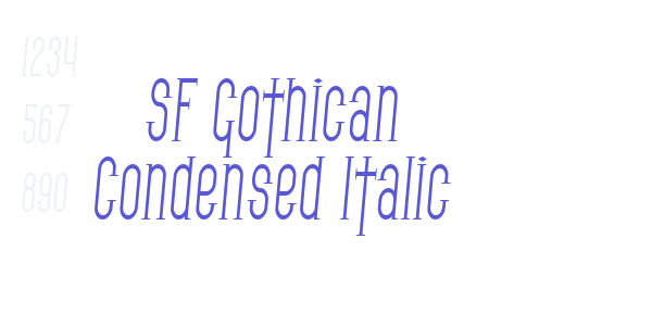 SF Gothican Condensed Italic font free