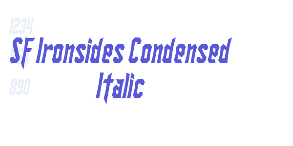 SF Ironsides Condensed Italic font free