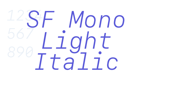 SF Mono Light Italic font free