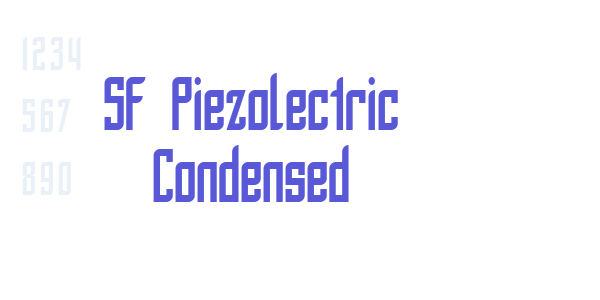 SF Piezolectric Condensed font free