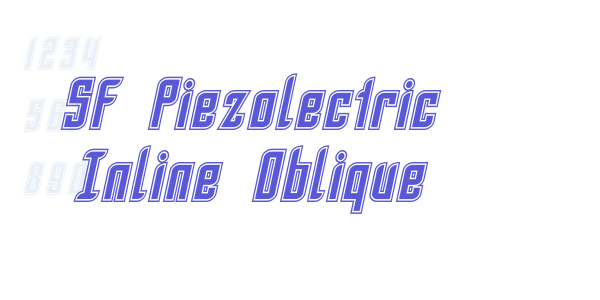 SF Piezolectric Inline Oblique font free