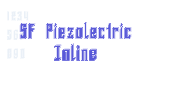 SF Piezolectric Inline font free