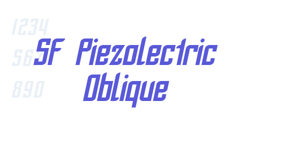 SF Piezolectric Oblique font free