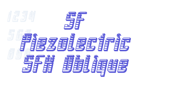 SF Piezolectric SFX Oblique font free