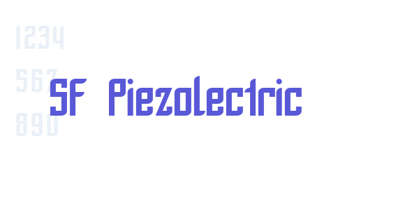 SF Piezolectric font free