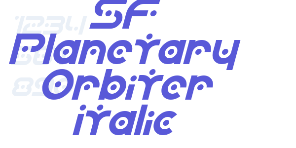 SF Planetary Orbiter Italic font free