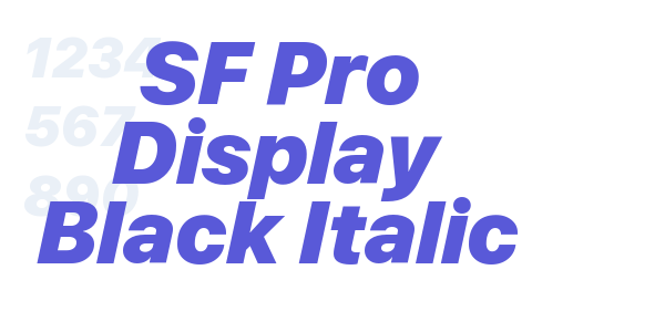 SF Pro Display Black Italic font free