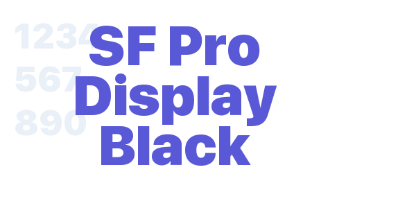 SF Pro Display Black font free