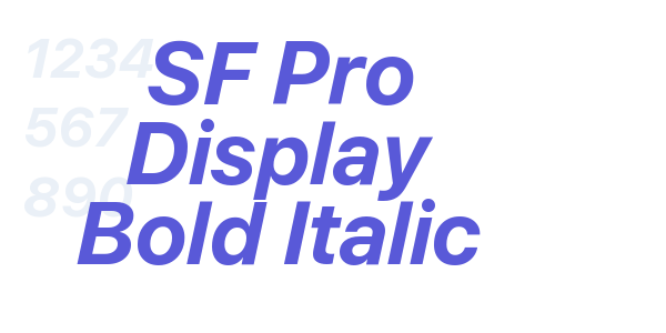 SF Pro Display Bold Italic font free