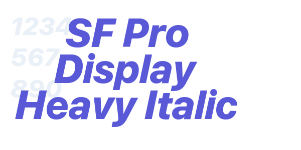 SF Pro Display Heavy Italic font free