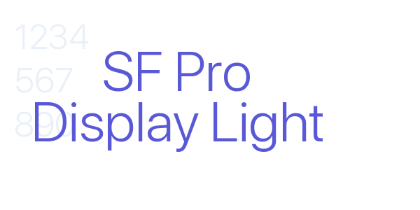 SF Pro Display Light font free