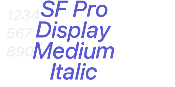 SF Pro Display Medium Italic font free