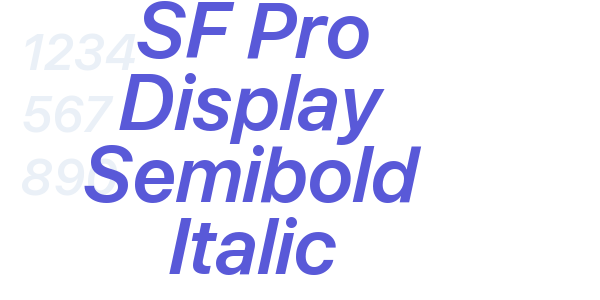 SF Pro Display Semibold Italic font free