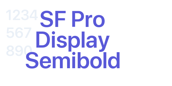 SF Pro Display Semibold font free