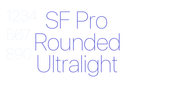 SF Pro Rounded Ultralight font free