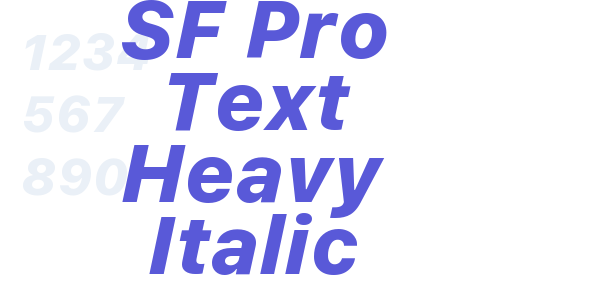 SF Pro Text Heavy Italic font free