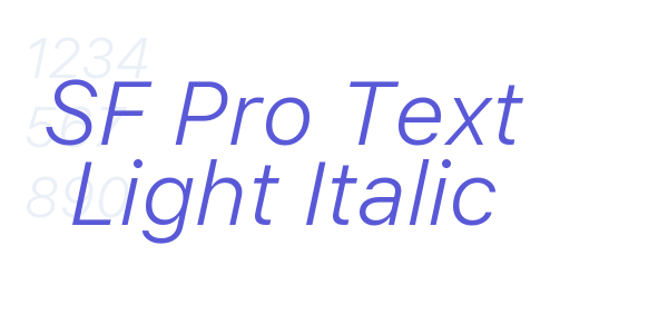 SF Pro Text Light Italic font free