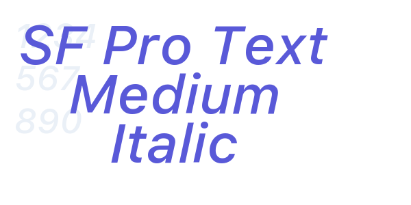 SF Pro Text Medium Italic font free