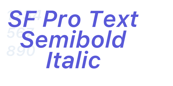 SF Pro Text Semibold Italic font free