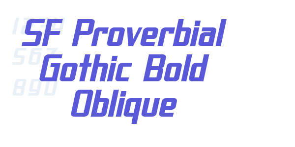 SF Proverbial Gothic Bold Oblique font free