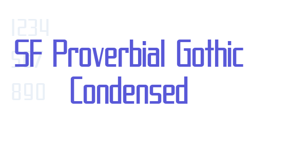 SF Proverbial Gothic Condensed font free