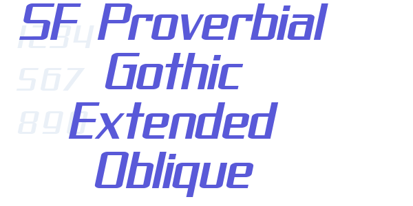 SF Proverbial Gothic Extended Oblique font free