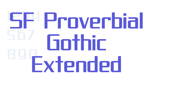 SF Proverbial Gothic Extended font free