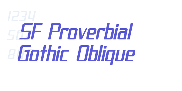 SF Proverbial Gothic Oblique font free