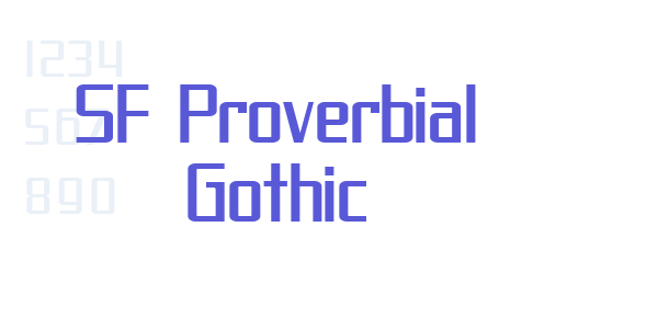 SF Proverbial Gothic font free