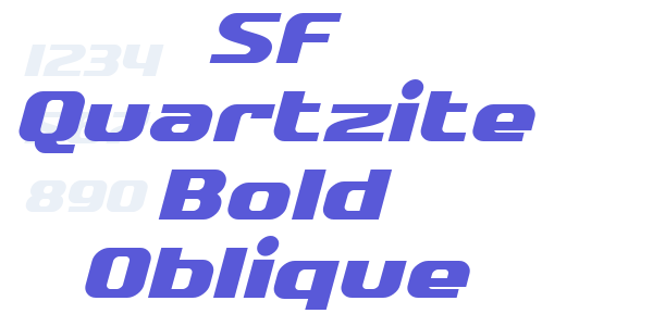 SF Quartzite Bold Oblique font free