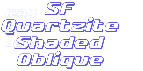 SF Quartzite Shaded Oblique font free