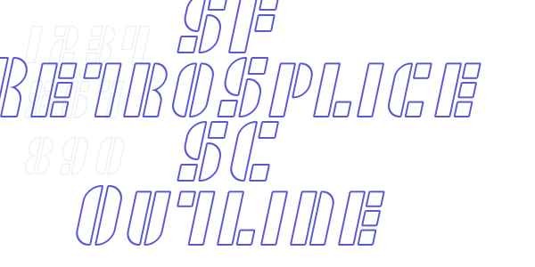 SF RetroSplice SC Outline font free