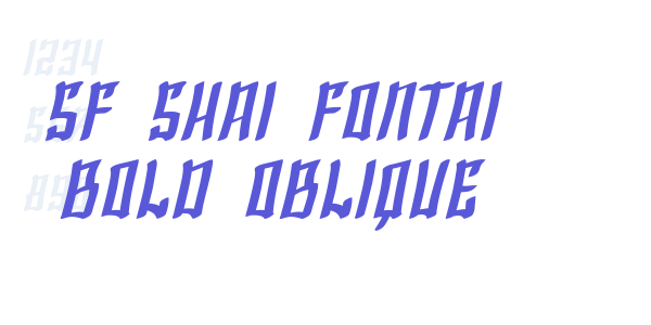 SF Shai Fontai Bold Oblique font free