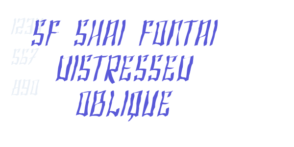 SF Shai Fontai Distressed Oblique font free