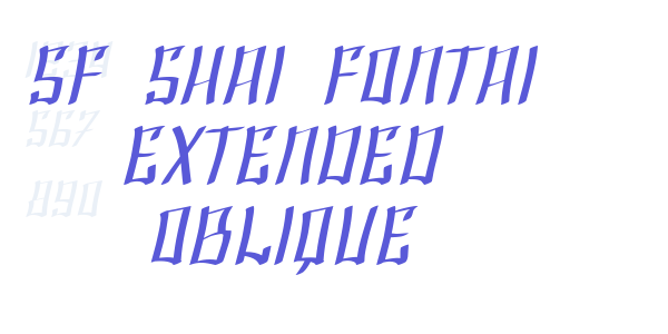 SF Shai Fontai Extended Oblique font free