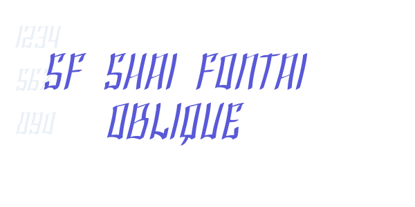 SF Shai Fontai Oblique font free