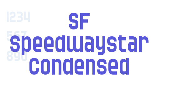 SF Speedwaystar Condensed font free