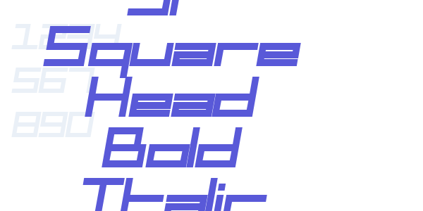 SF Square Head Bold Italic font