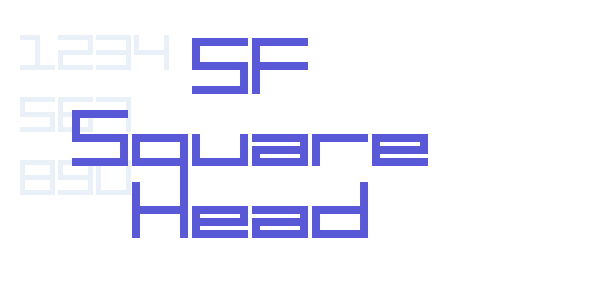 SF Square Head font