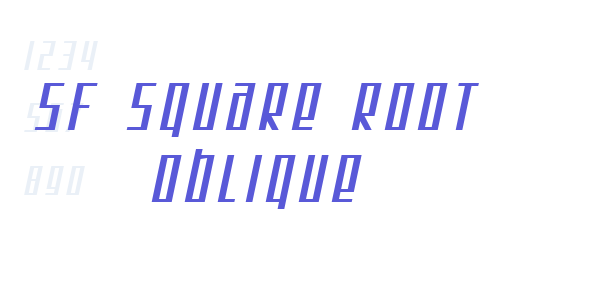 SF Square Root Oblique font