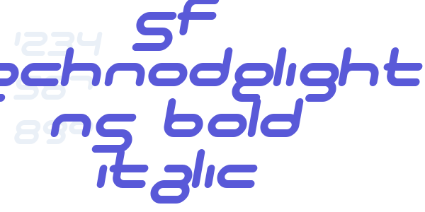 SF Technodelight NS Bold Italic font free