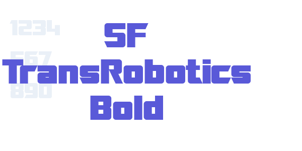 SF TransRobotics Bold font free