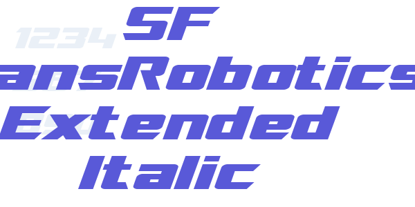 SF TransRobotics Extended Italic font free