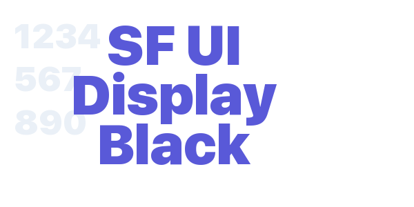 SF UI Display Black font