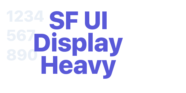 SF UI Display Heavy font free